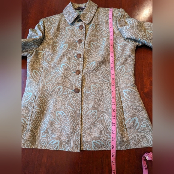 Linda Allard Ellen Tracy jacquard blazer, size 12 - Picture 12 of 16